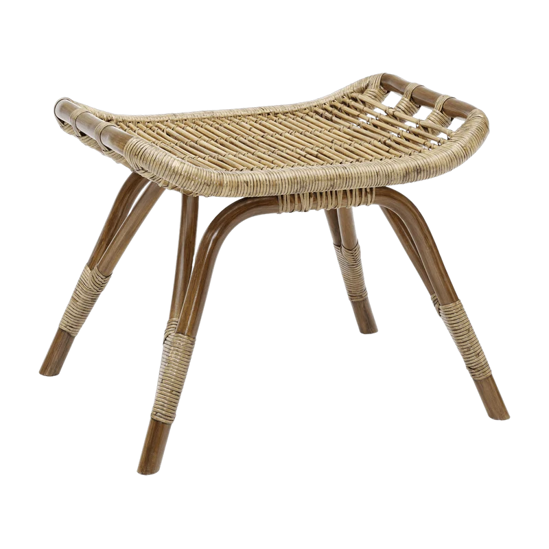 Repose-pieds en rotin foncé Monet - Sika Design
