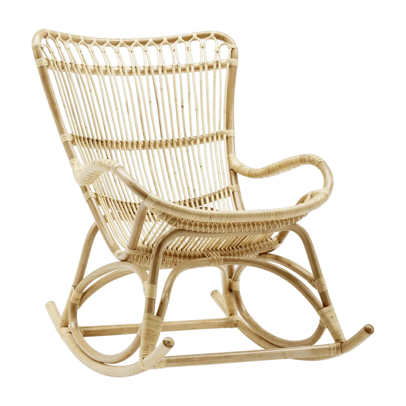 Fauteuil à bascule en rotin clair Monet - Sika Design