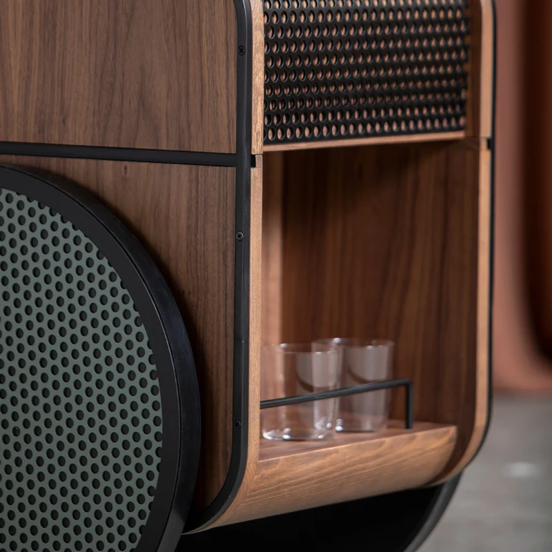 Chariot de bar en bois de noyer Trink - Kann Design
