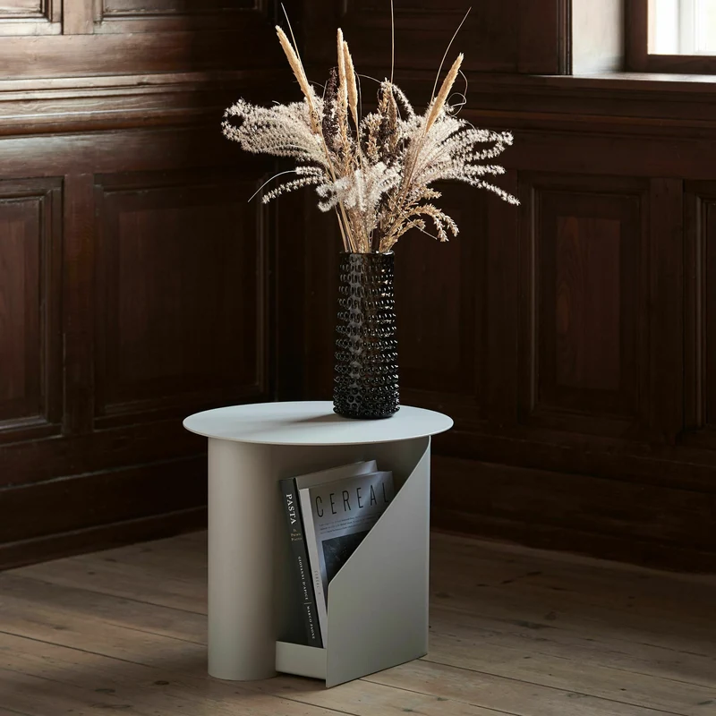 Table d’appoint en métal gris chaud 36x40cm Sentrum - Woud