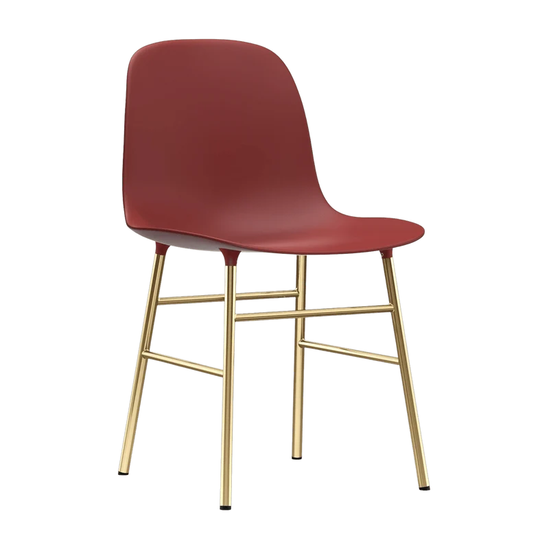 Chaise en laiton et pp rouge Form - Normann Copenhagen