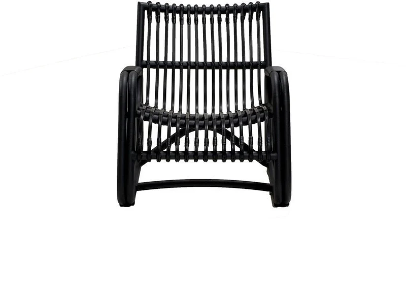Fauteuil en aluminium et cannage noir Curve - Cane-Line