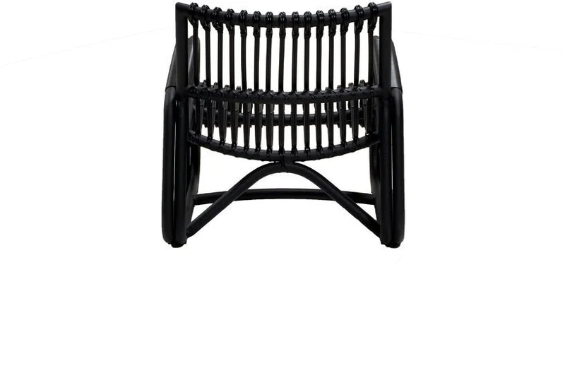 Fauteuil en aluminium et cannage noir Curve - Cane-Line
