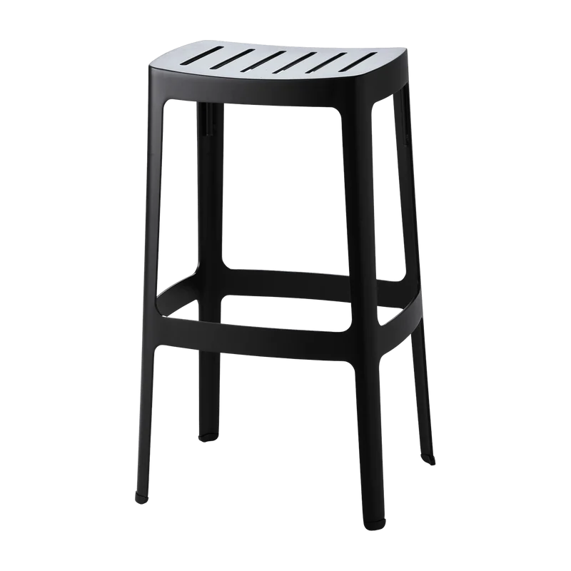 Tabouret de bar en aluminium noir Cut - Cane-Line