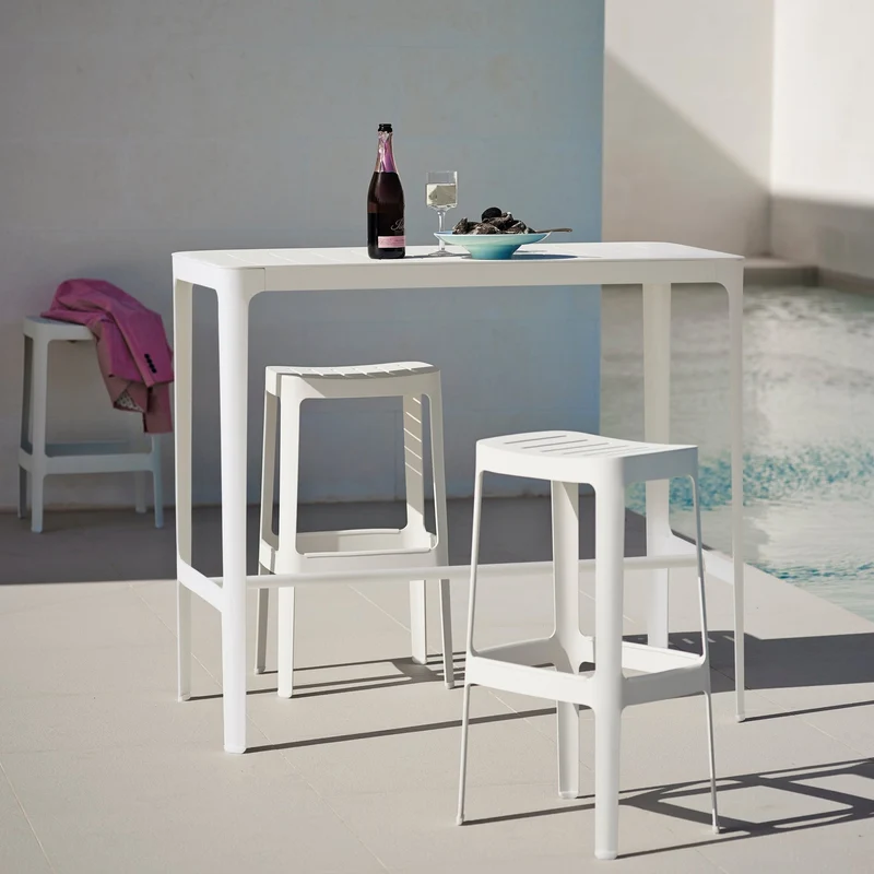 Tabouret de bar en aluminium blanc Cut - Cane-Line