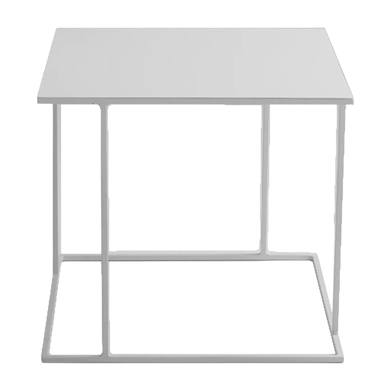 Table d'appoint carré en métal blanc Walt - Custom Form