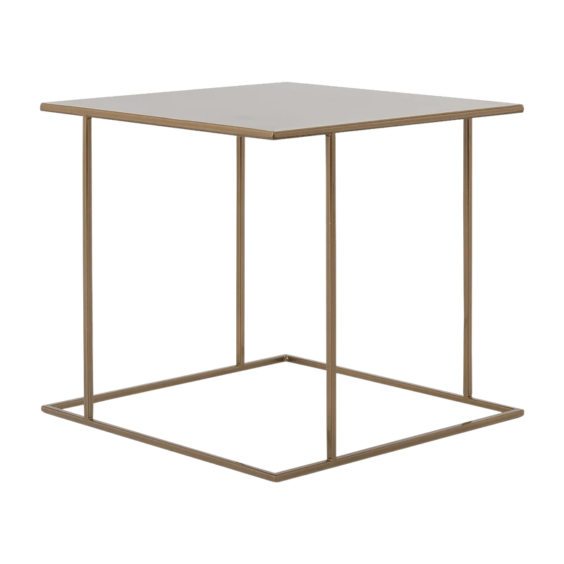 Table d'appoint carré en métal gold Walt - Custom Form