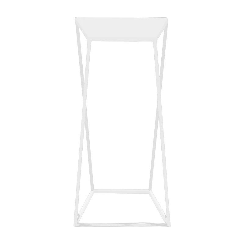 Table d'appoint carrée en métal blanc Zak - Custom Form