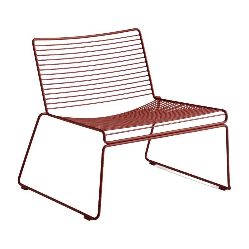 Chaise lounge en métal rouge Hee - HAY