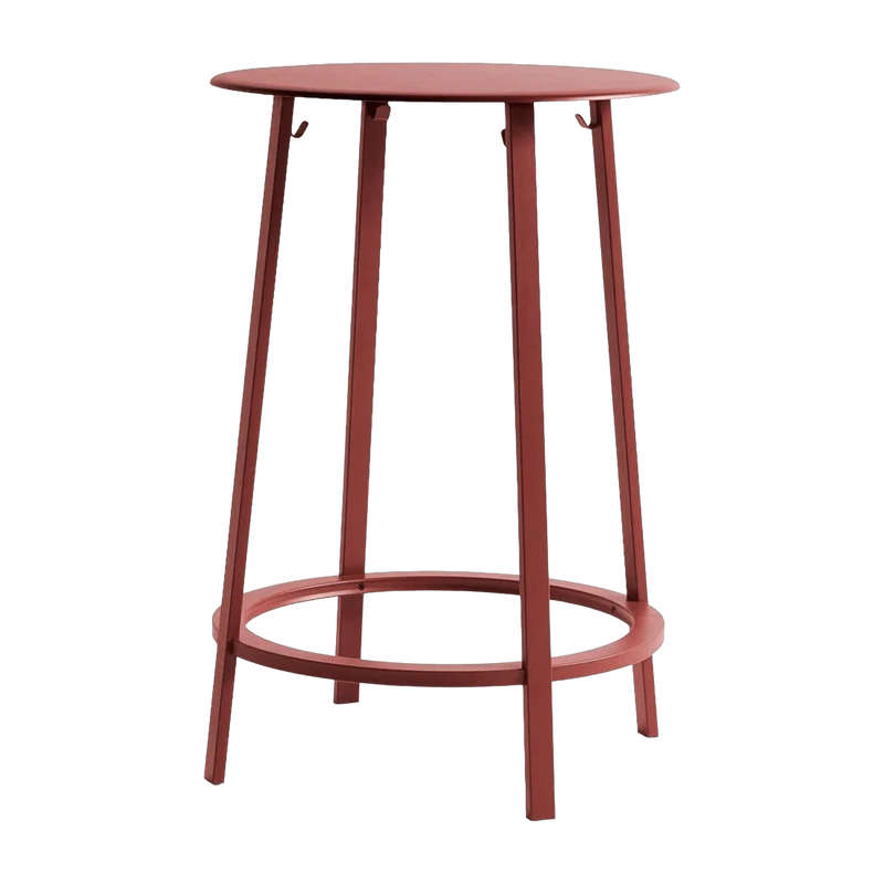 Table haute en aluminium rouge Revolver - HAY