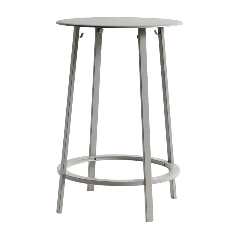 Table haute en aluminium gris Revolver - HAY