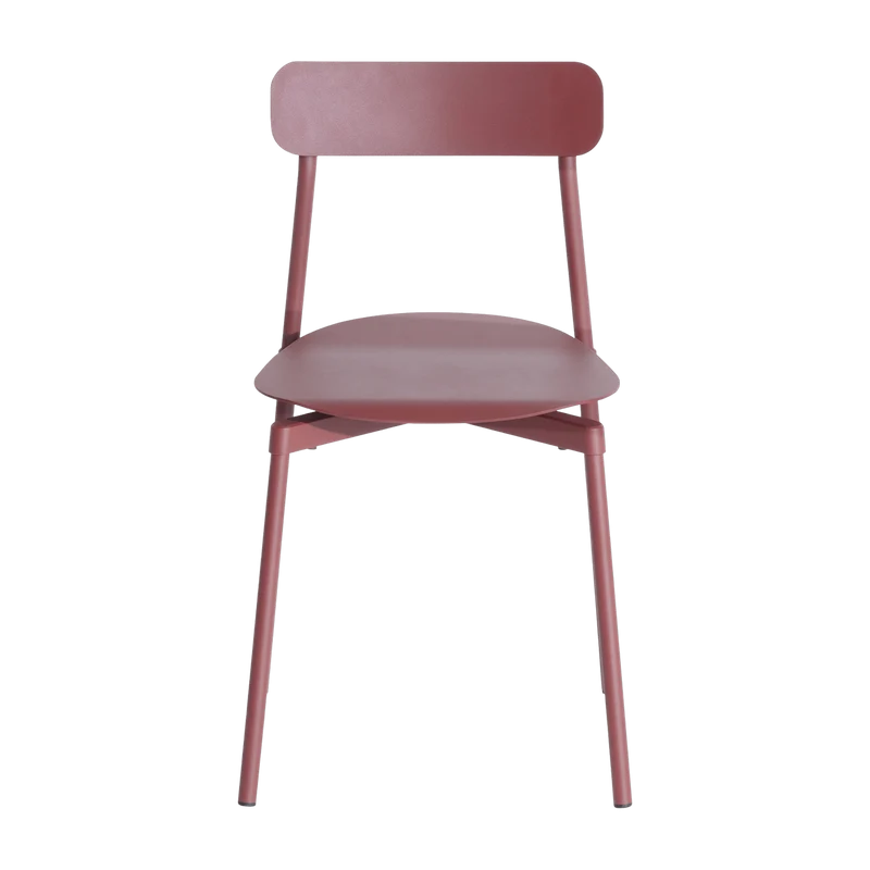 Chaise en métal rouge brun Fromme - Petite Friture