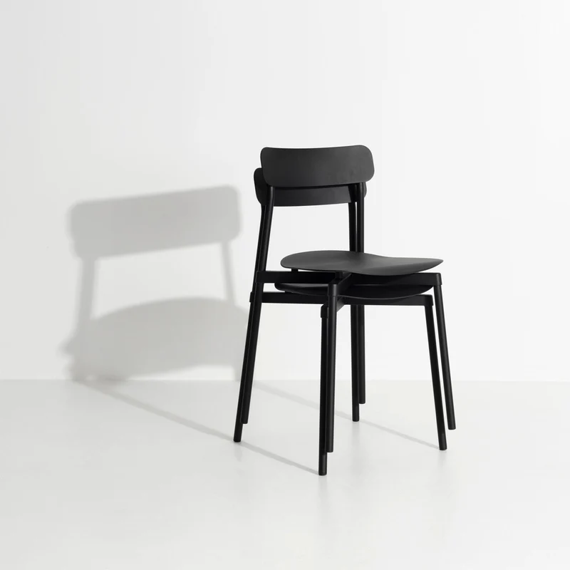 Chaise en métal rouge brun Fromme - Petite Friture