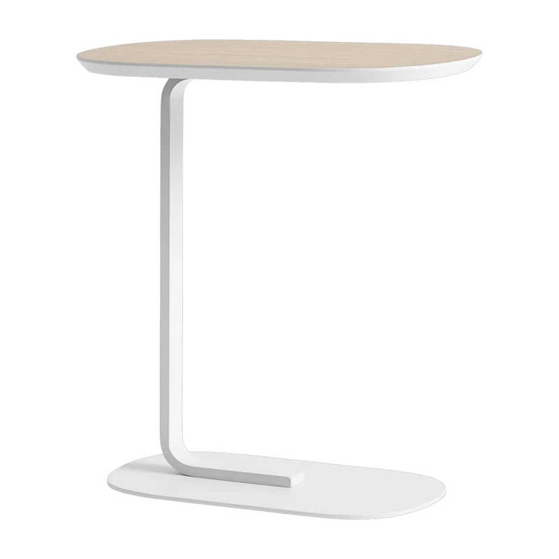 Table d'appoint blanche plateau en chêne Relate - Muuto