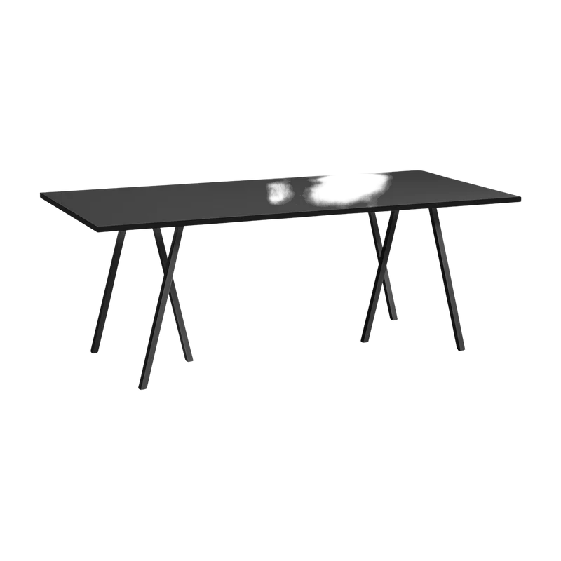 Table en acier noire L200 cm Loop Stand - HAY