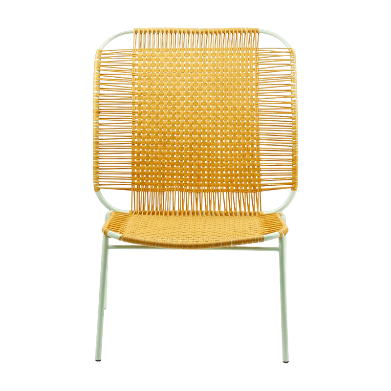 Fauteuil en acier jaune Cielo High - Ames