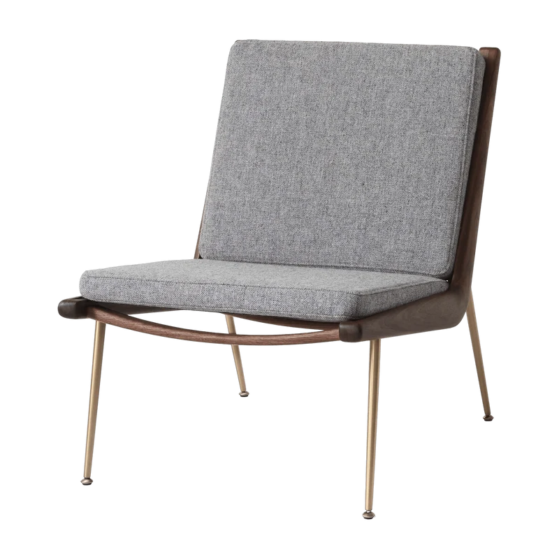 Fauteuil en noyer Hallingdal 130 HM1 Boomerang - &tradition
