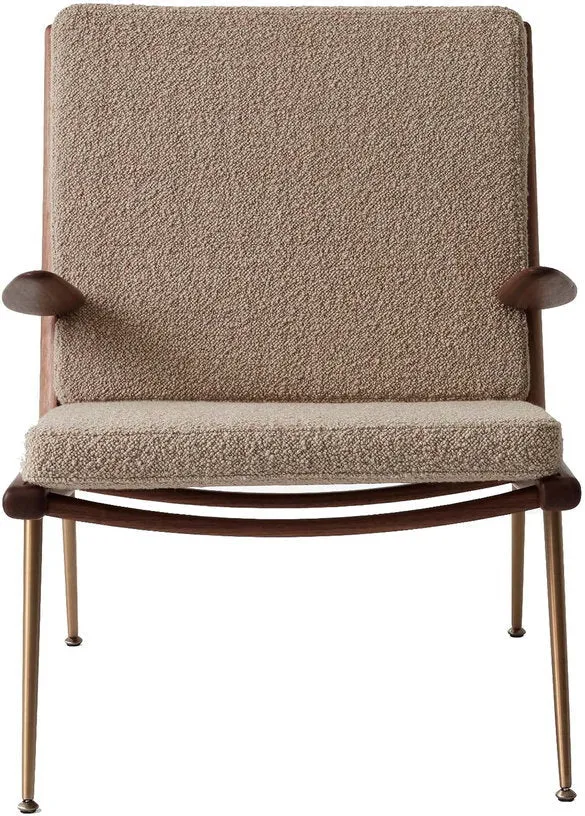 Fauteuil avec accoudoirs en noyer Karakorum 003 HM2 Boomerang - &tradition