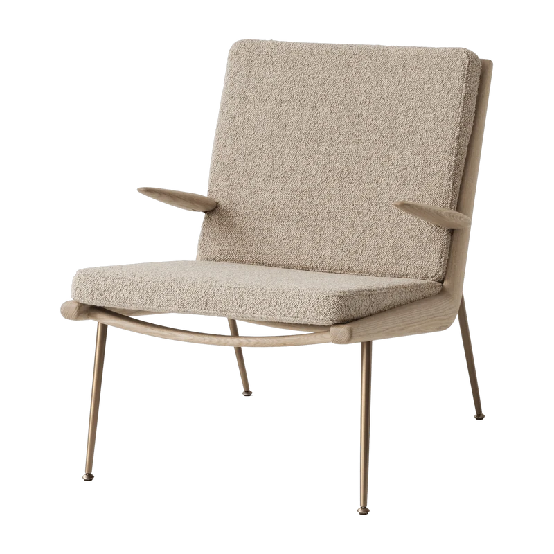 Fauteuil avec accoudoirs en chêne Karakorum 003 HM2 Boomerang - &tradition