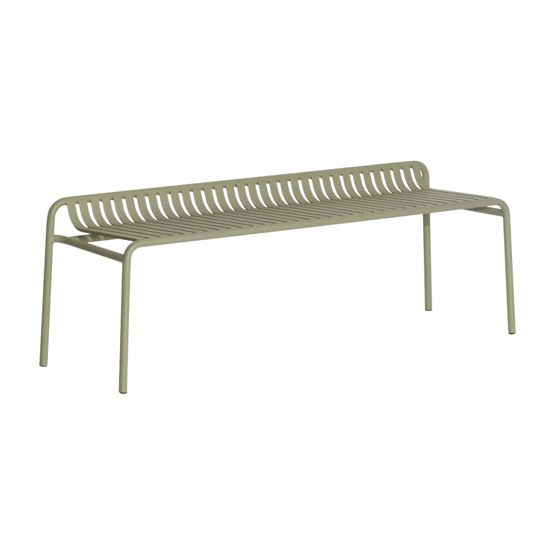 Banc de jardin bas en aluminium vert jade Week-End - Petite Friture