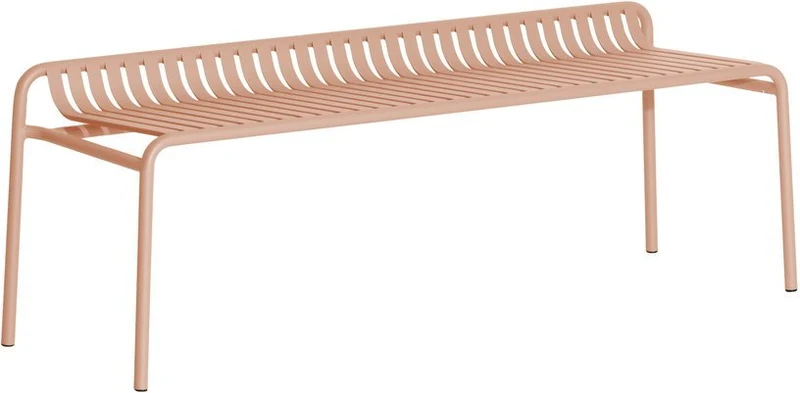 Banc de jardin bas rose blush Week-end - Petite Friture