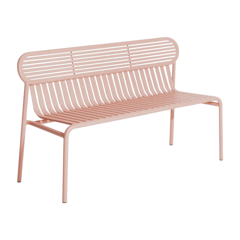 Banc de jardin rose blush Week-End - Petite Friture
