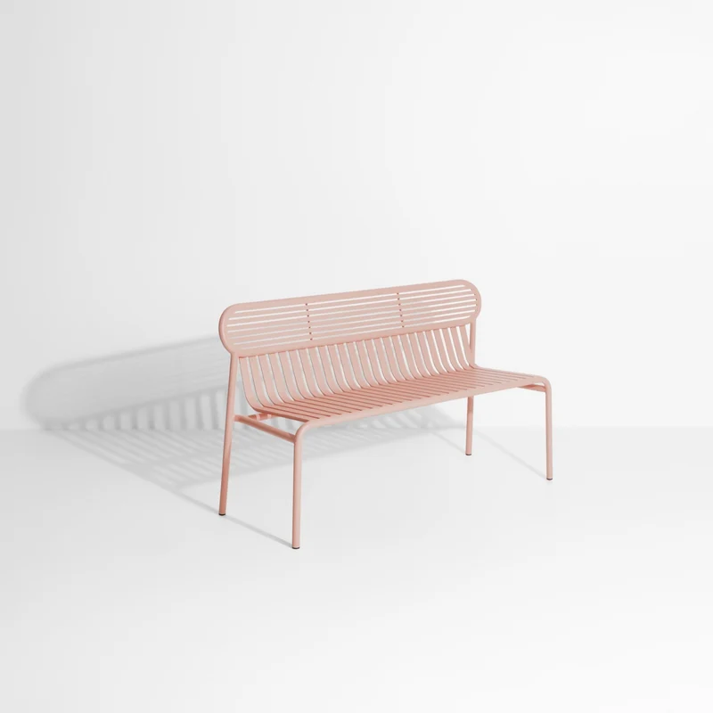 Banc de jardin rose blush Week-End - Petite Friture