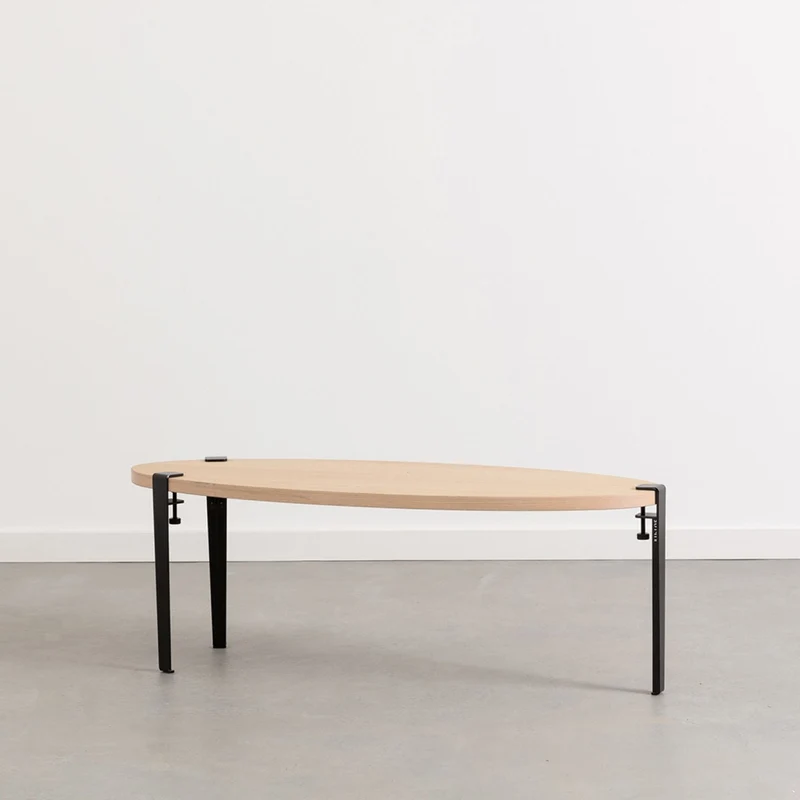 Table basse Surf pieds noir graphite 43 cm - TIPTOE