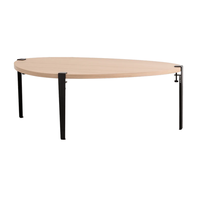Table basse Galet pieds noir graphite 43 cm - TIPTOE