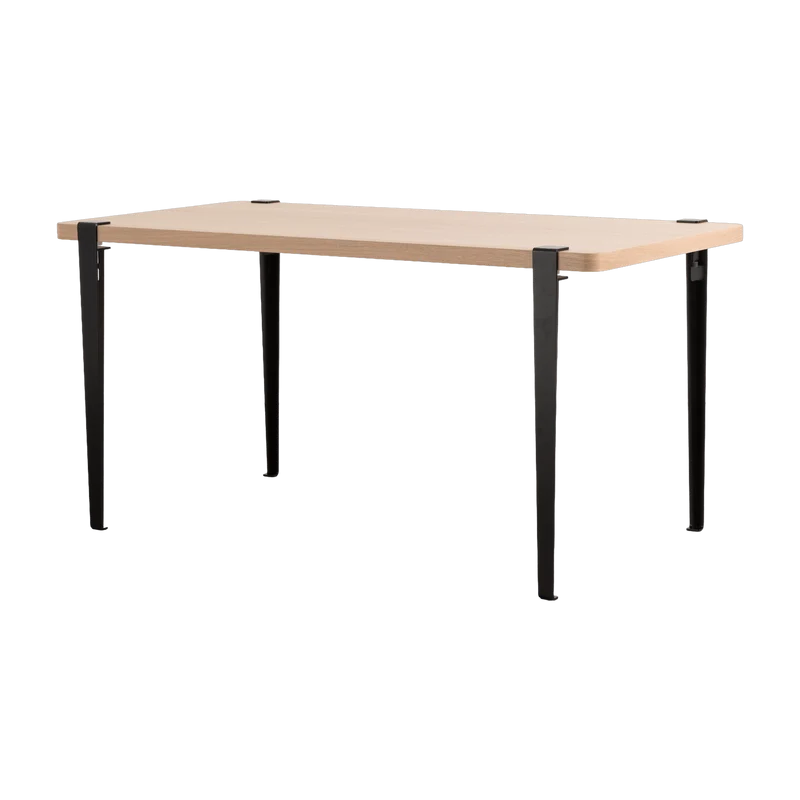 Table rectangulaire avec pieds noir graphite 75 cm Baltazar - TIPTOE