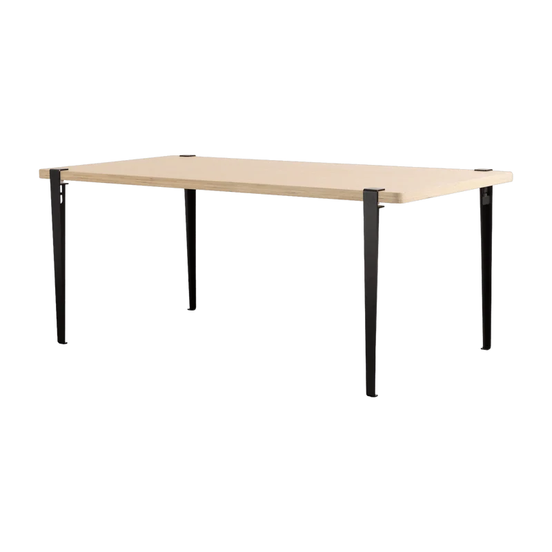Table rectangulaire XL Brixton pieds noir graphite 75 cm - TIPTOE