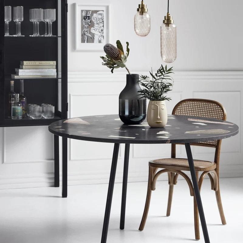Chaise design en bouleau naturel et cannage Wicky - Nordal