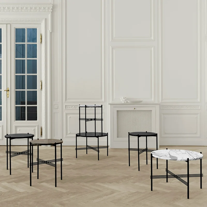 Table basse en marbre noir marquina 55 cm TS - Gubi