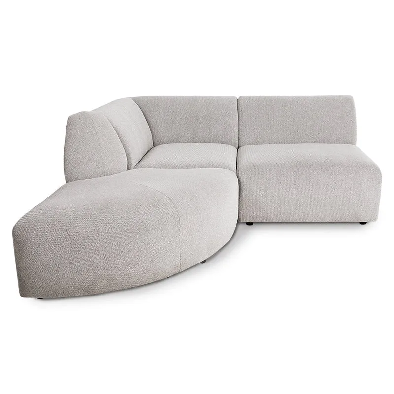 Module d'angle droit sneak gris clair Jax - Hkliving