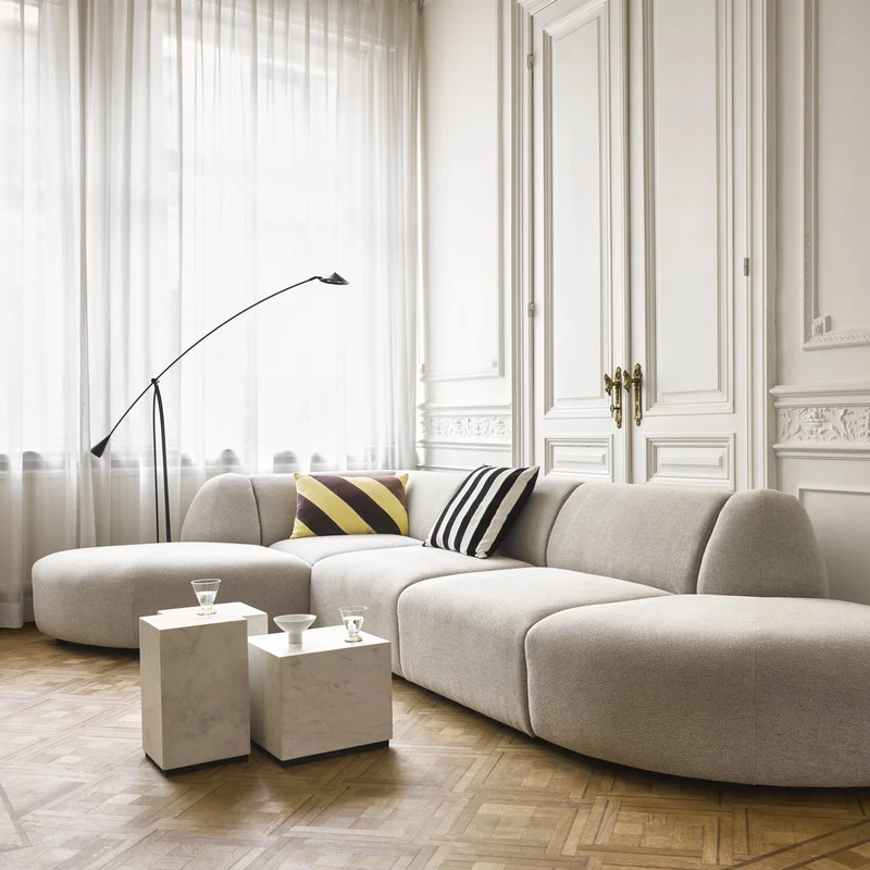 Module d'angle droit sneak gris clair Jax - Hkliving