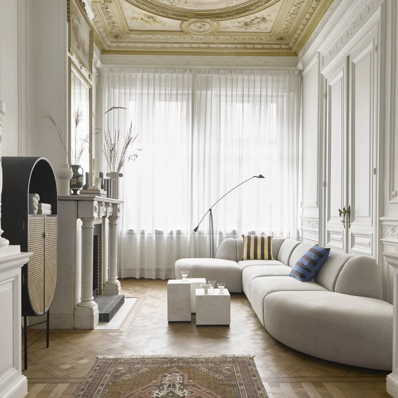 Repose-pieds sneak gris clair L Jax - HKliving