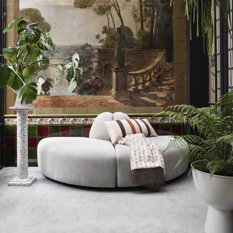 Repose-pieds sneak gris clair L Jax - HKliving