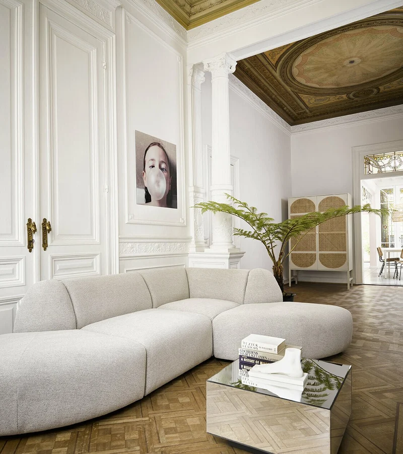 Repose-pieds sneak gris clair L Jax - HKliving