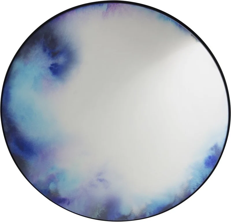 Table d'appoint ronde aquarelle bleu et violet 40 Francis - Petite Friture