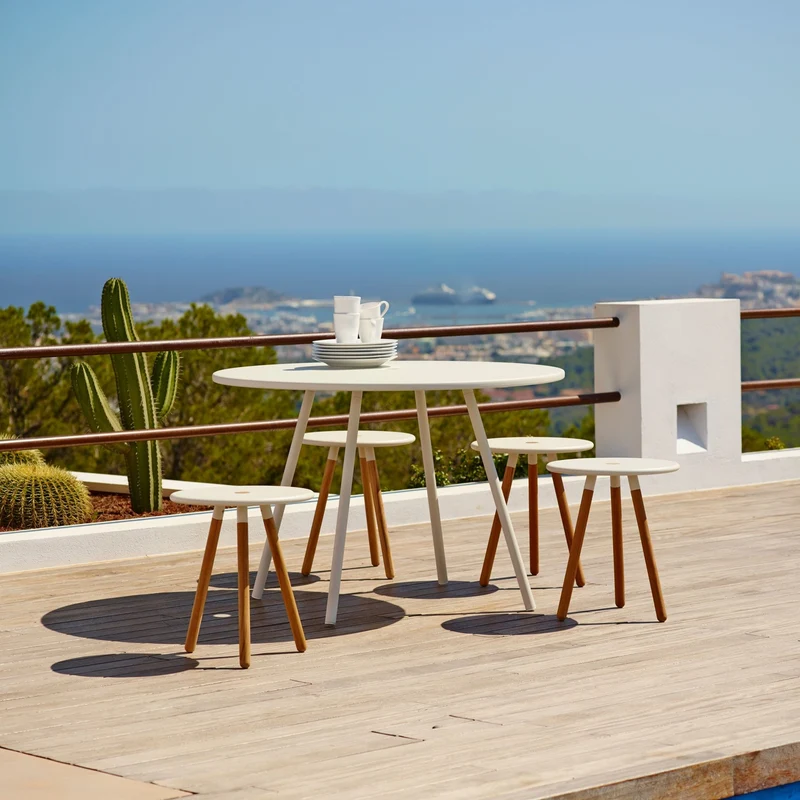 Table ronde en aluminum noir Area - Cane-Line