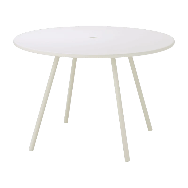 Table ronde en aluminum blanc Area - Cane-Line