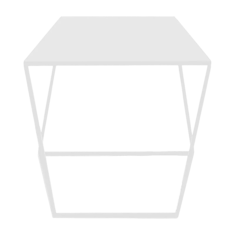 Table basse rectangulaire en métal blanc Zak - Custom Form
