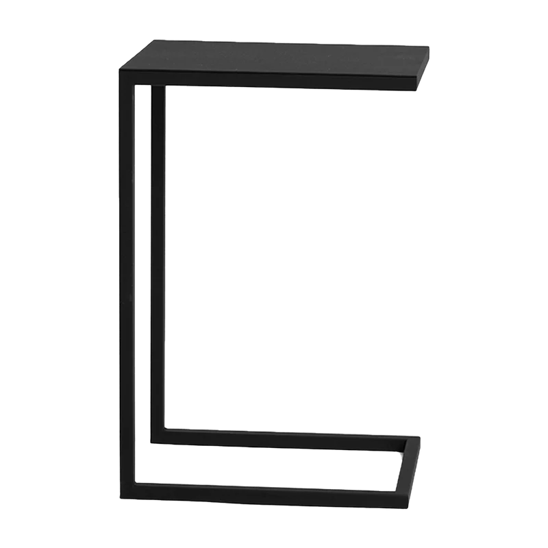 Table d'appoint géométrique en métal noir Lupe - Custom Form