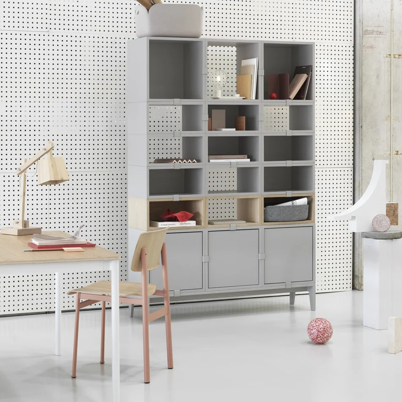Chaise en chêne et assise vert gris Loft - Muuto