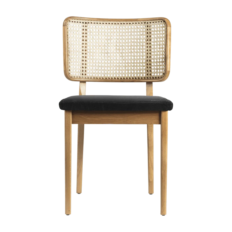 Set de 2 chaises noires en chêne naturel Cannage - RED Edition