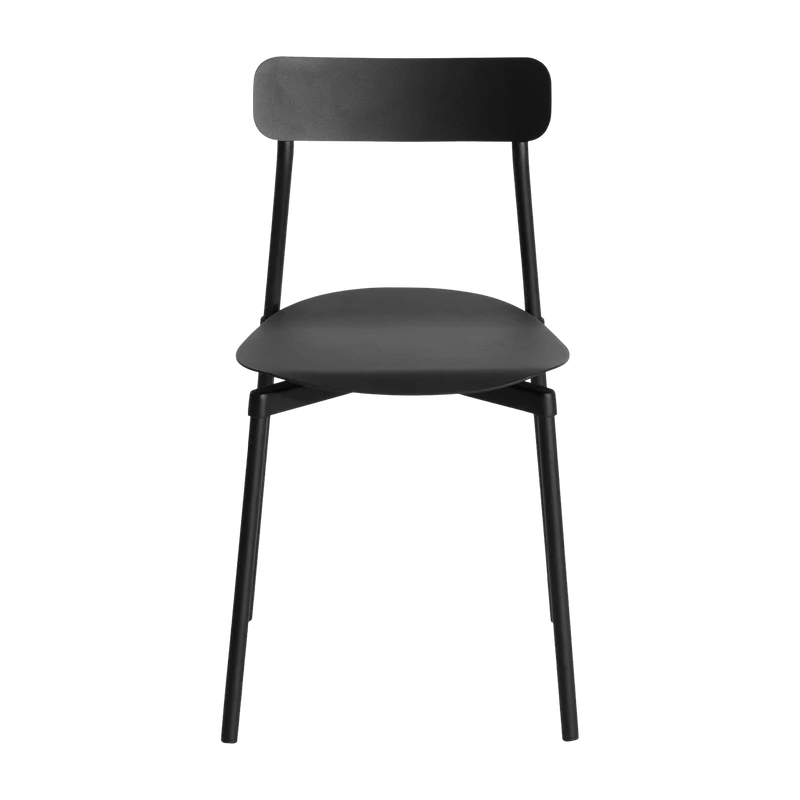 Set de 2 chaises en métal noir Fromme - Petite Friture
