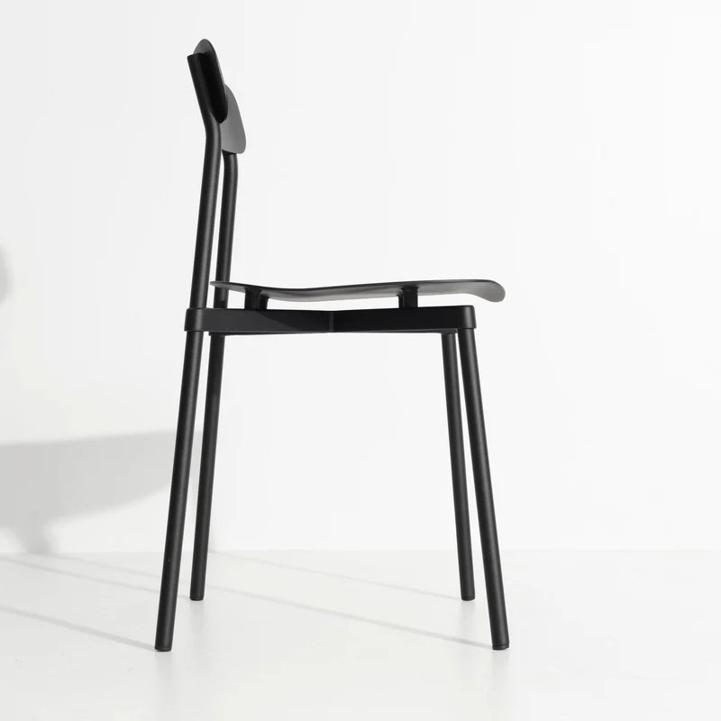 Set de 2 chaises en métal noir Fromme - Petite Friture