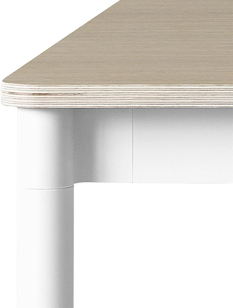 Table 190 cm en chêne piétement blanc Base - Muuto