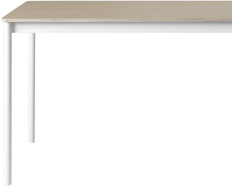 Table 190 cm en chêne piétement blanc Base - Muuto
