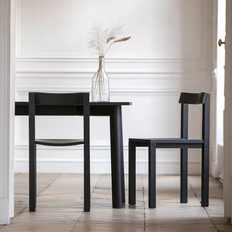 Chaise design en chêne noir Tal - Kann Design